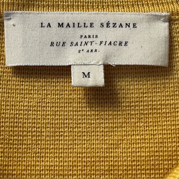 Sezane Yellow Cardigan Sweater - Picture 9 of 10